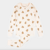 GINGERBREAD PRINT ON SILVER PEONY PJ SET