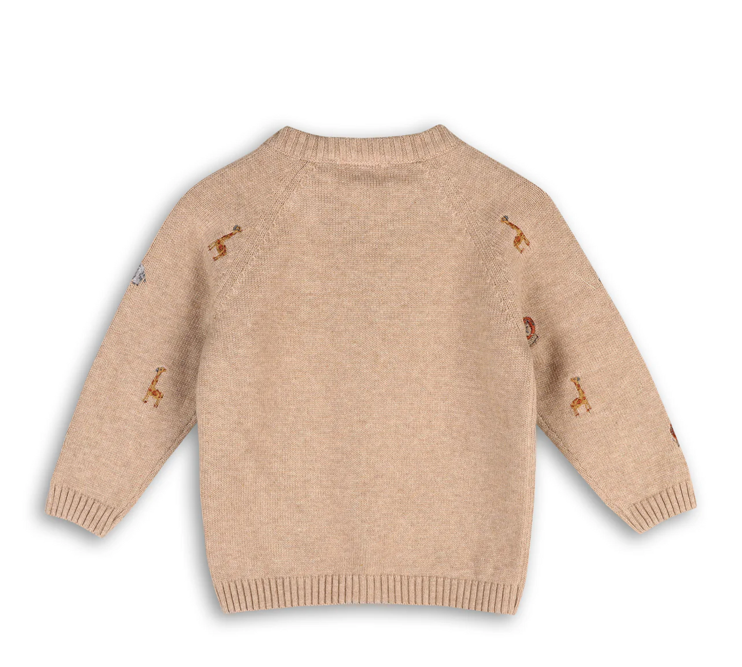 MINI SAFARI ANIMAL RAGLAN BABY PULLOVER