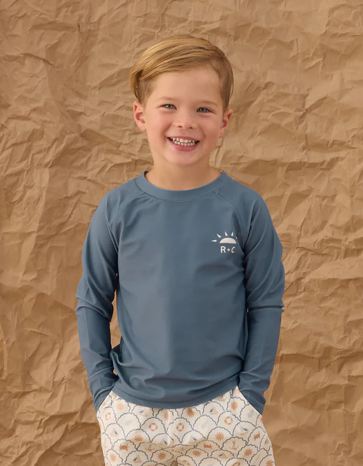 RYLEE AND CRU LONG SLEEVE RASHGUARD - MARINE