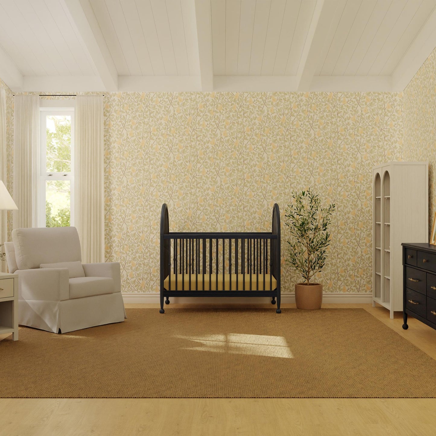 Alouette 3-in-1 Convertible Spindle Crib in Washed Pine