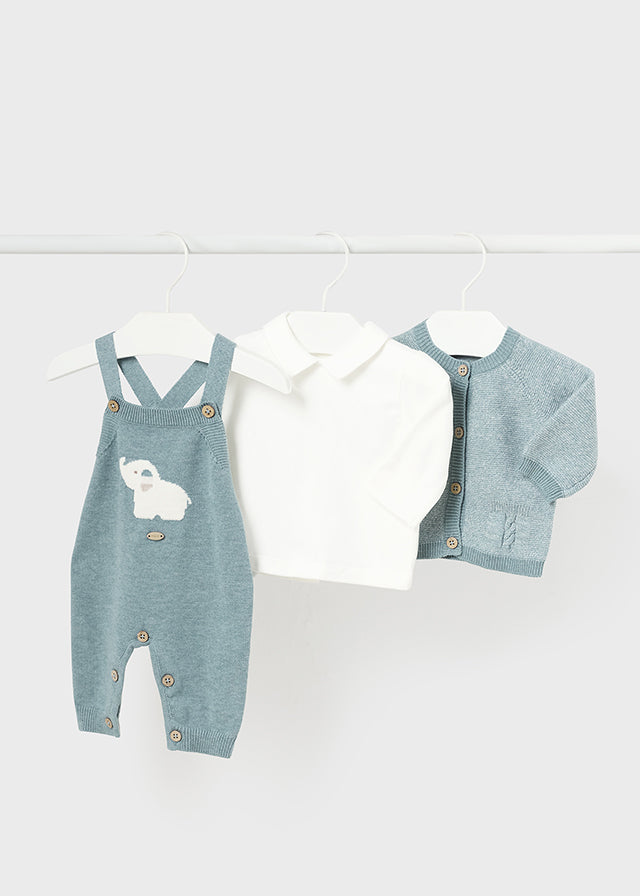 MAYORAL KNIT DUNGAREES SET