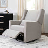 Kiwi Glider Recliner w/ Electronic Control and USB in Ivory Boucle w/Gold Base