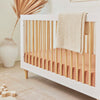 Lolly 3-in-1 Convertible Crib w/Toddler Bed Conversion in Crimson/Natural