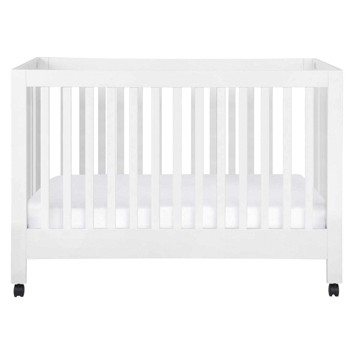 Maki Full-Size Folding Crib w/ Toddler Bed Conversion Kit in Honey