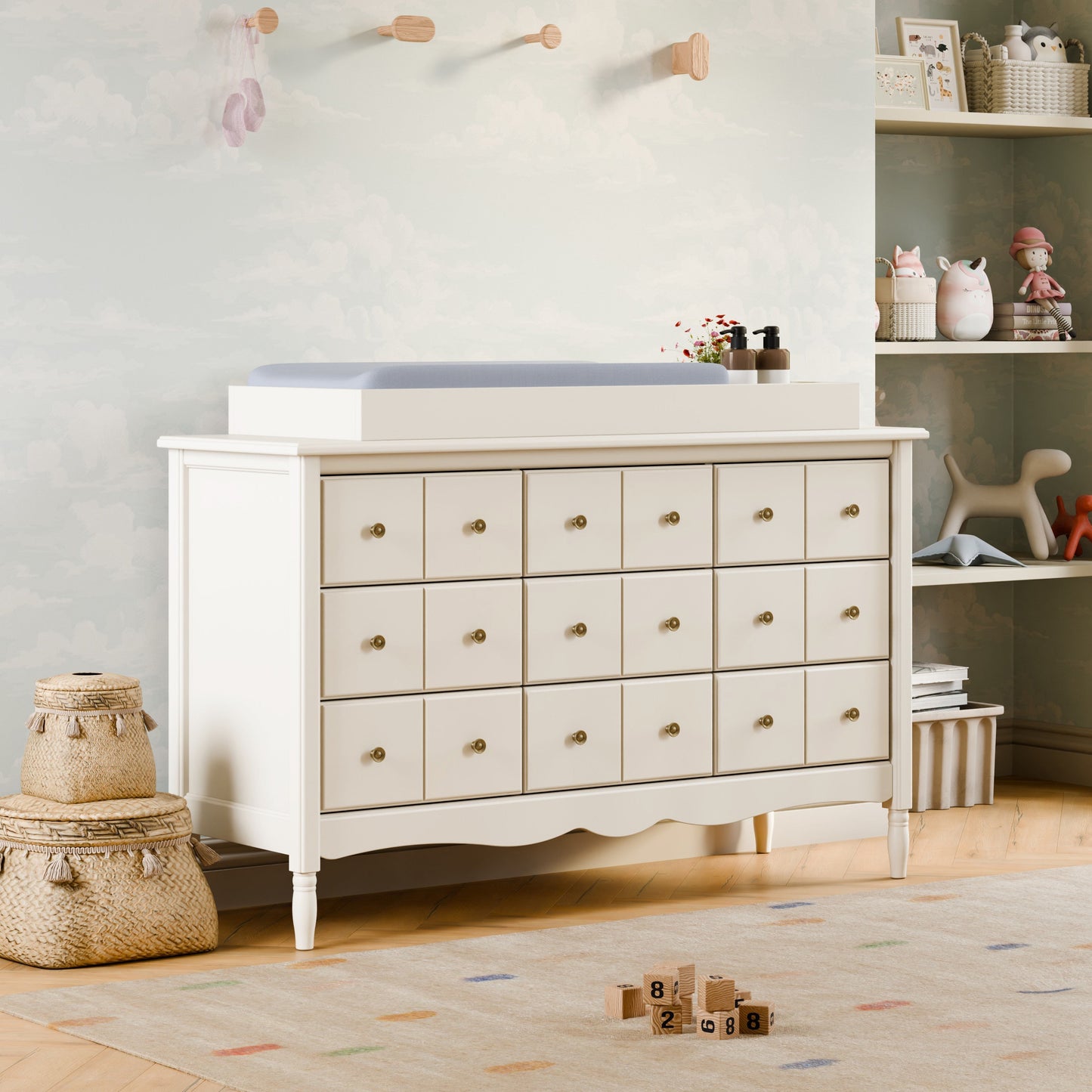 Liberty 9-Drawer Assembled Dresser in Natural Walnut