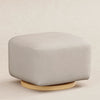 Kiwi Gliding Ottoman in Ivory Boucle w/ Gold Base