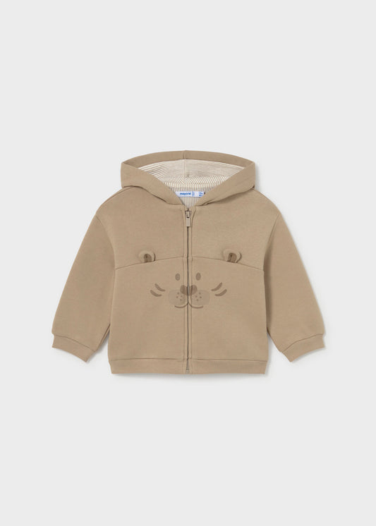 MAYORAL BABY INTERACTIVE ANIMAL ZIP-UP SWEATSHIRT