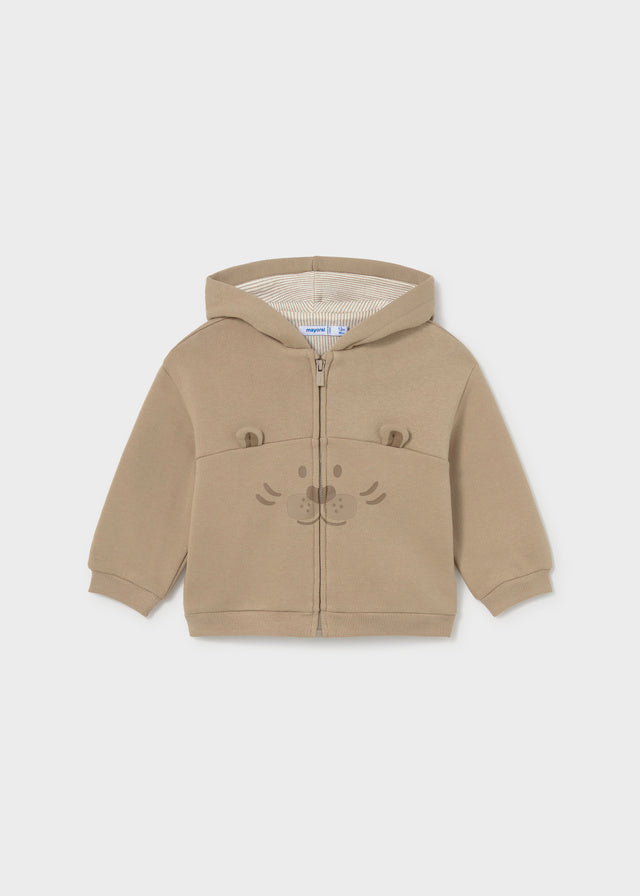 MAYORAL BABY INTERACTIVE ANIMAL ZIP-UP SWEATSHIRT