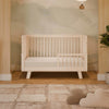 Hudson 3-in-1 Convertible Crib w/ToddlerBedConversionKit in White/Washed Natural