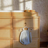 Marin with Cane 6 Drawer Assembled Dresser in Warm White and Honey Cane