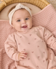 QUINCY MAE CREWNECK BUBBLE ROMPER HEARTS