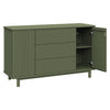 Pogo Tambour Assembled Dresser in Olive