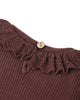 RYLEE & CRU RUFFLE COLLAR BODYSUIT - BURGUNDY