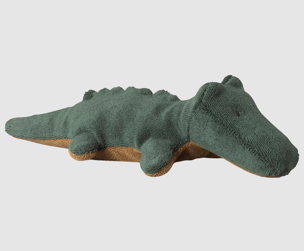 SAFARI FRIENDS, CROCODILE, SMALL - FOREST GREEN