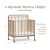 Winston 4-in-1 Convertible Mini Crib in Vintage Gold