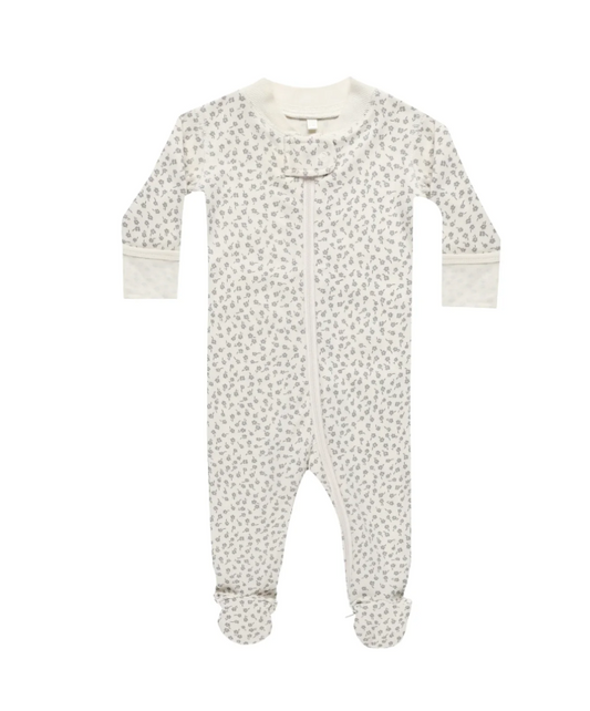 QUINCY MAE ZIP LONG SLEEVE SLEEPER FOOTIE SCATTER