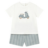 MAYORAL LINEN SHORTS AND T-SHIRT 2-PIECE SET JADE