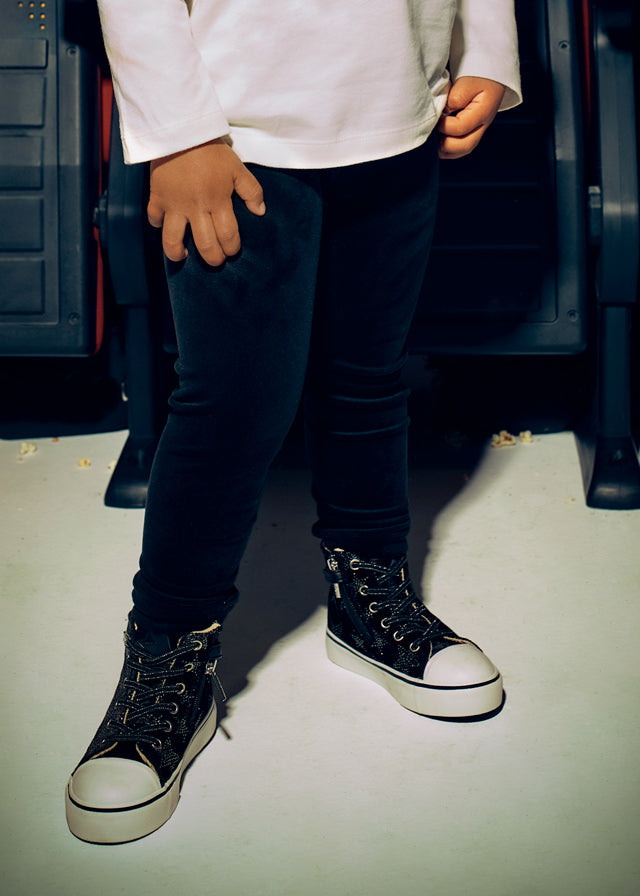 MAYORAL BLACK VELVET LEGGINGS