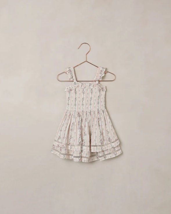 NORALEE BIRDIE DRESS SPRING FLORAL STRIPE