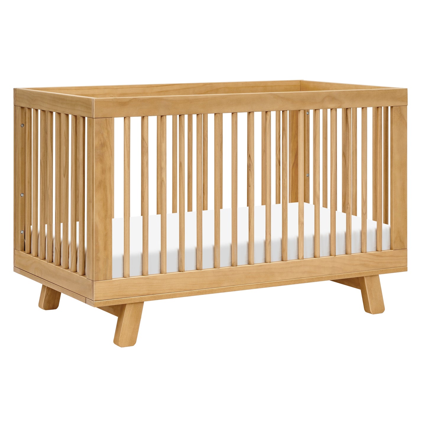 Hudson 3-in-1 Convertible Crib w/ToddlerBedConversionKit in White/Washed Natural