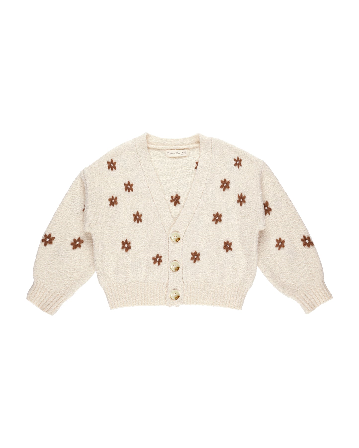 RYLEE + CRU BOXY CRISP CARDIGAN - FLOWERS