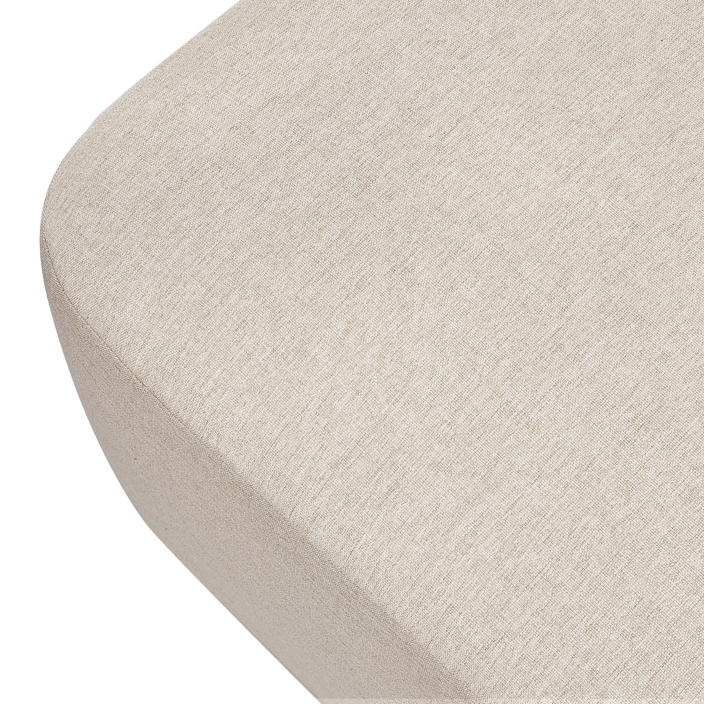 Kiwi Gliding Ottoman in Ivory Boucle w/ Gold Base