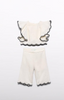 ABEL & LULA EMBROIDERED CULOTTE PANTS SET