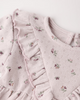 QUINCY MAE LONG SLEEVE RUFFLE V DRESS HEART DITSY