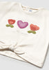 MAYORAL T-SHIRT WITH CROCHET APPLIQUEST
