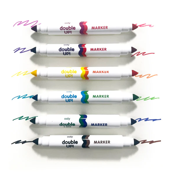DOUBLE UP! DOUBLE-ENDED MARKERS SET OF 6