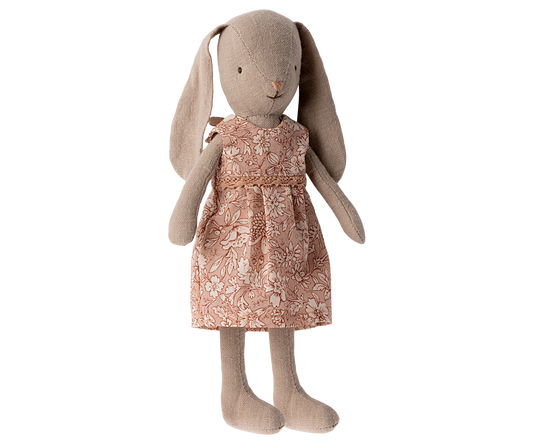 MAILEG BUNNY, SIZE 1- CLASSIC FLOWER DRESS