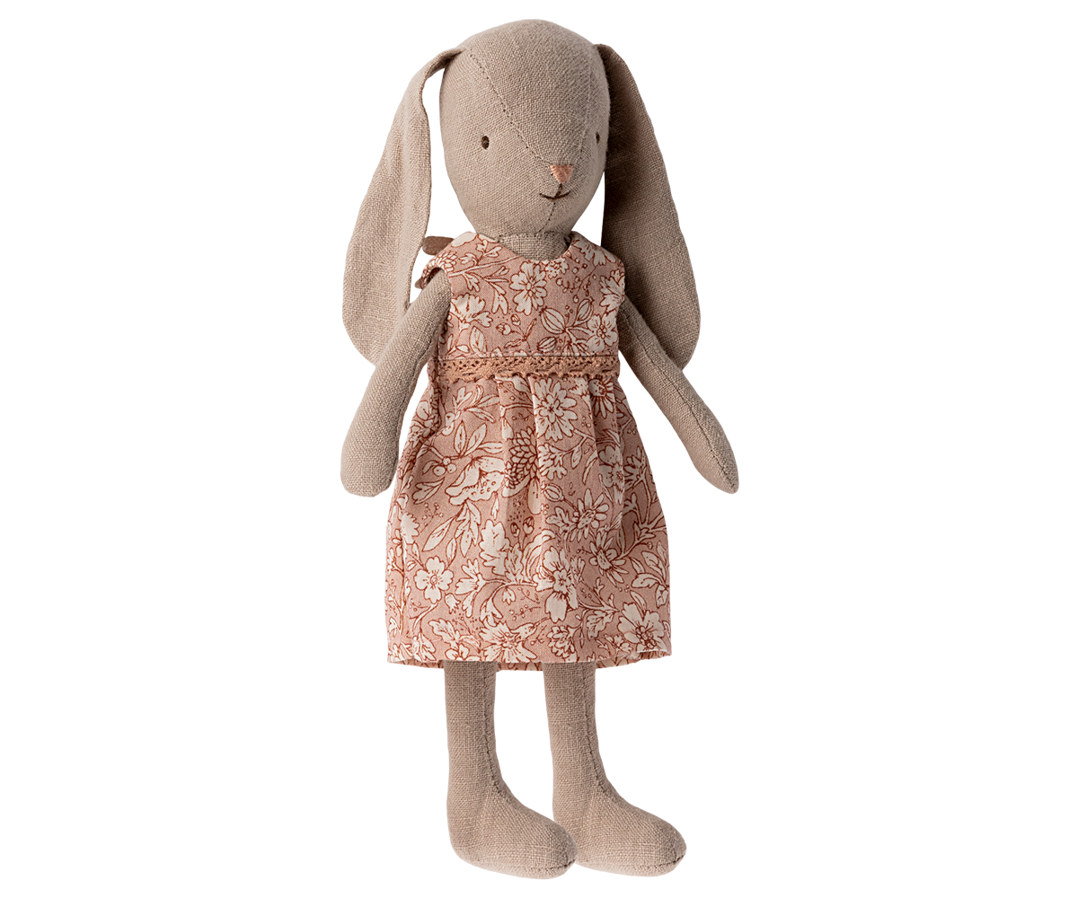 MAILEG BUNNY, SIZE 1- CLASSIC FLOWER DRESS