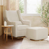 Kiwi Glider Recliner w/ Electronic Control and USB in Ivory Boucle w/Gold Base