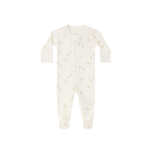 QUINCY MAE ZIP LONG SLEEVE SLEEPER FOOTIE CHICKS