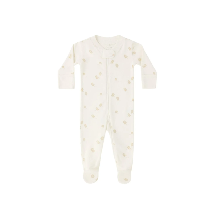 QUINCY MAE ZIP LONG SLEEVE SLEEPER FOOTIE CHICKS
