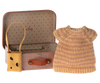 MAILEG KNITTED DRESS & BAG IN SUITCASE, MOUSE- BIG SISTER