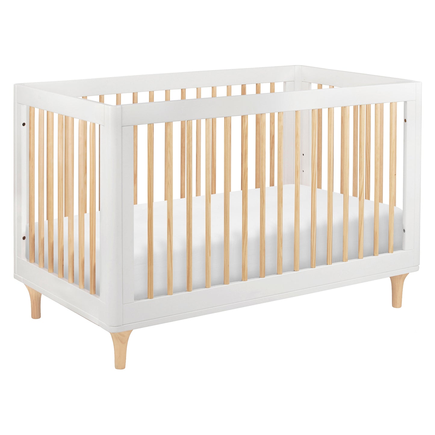 Lolly 3-in-1 Convertible Crib w/Toddler Bed Conversion in Crimson/Natural