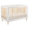 Lolly 3-in-1 Convertible Crib w/Toddler Bed Conversion in Crimson/Natural