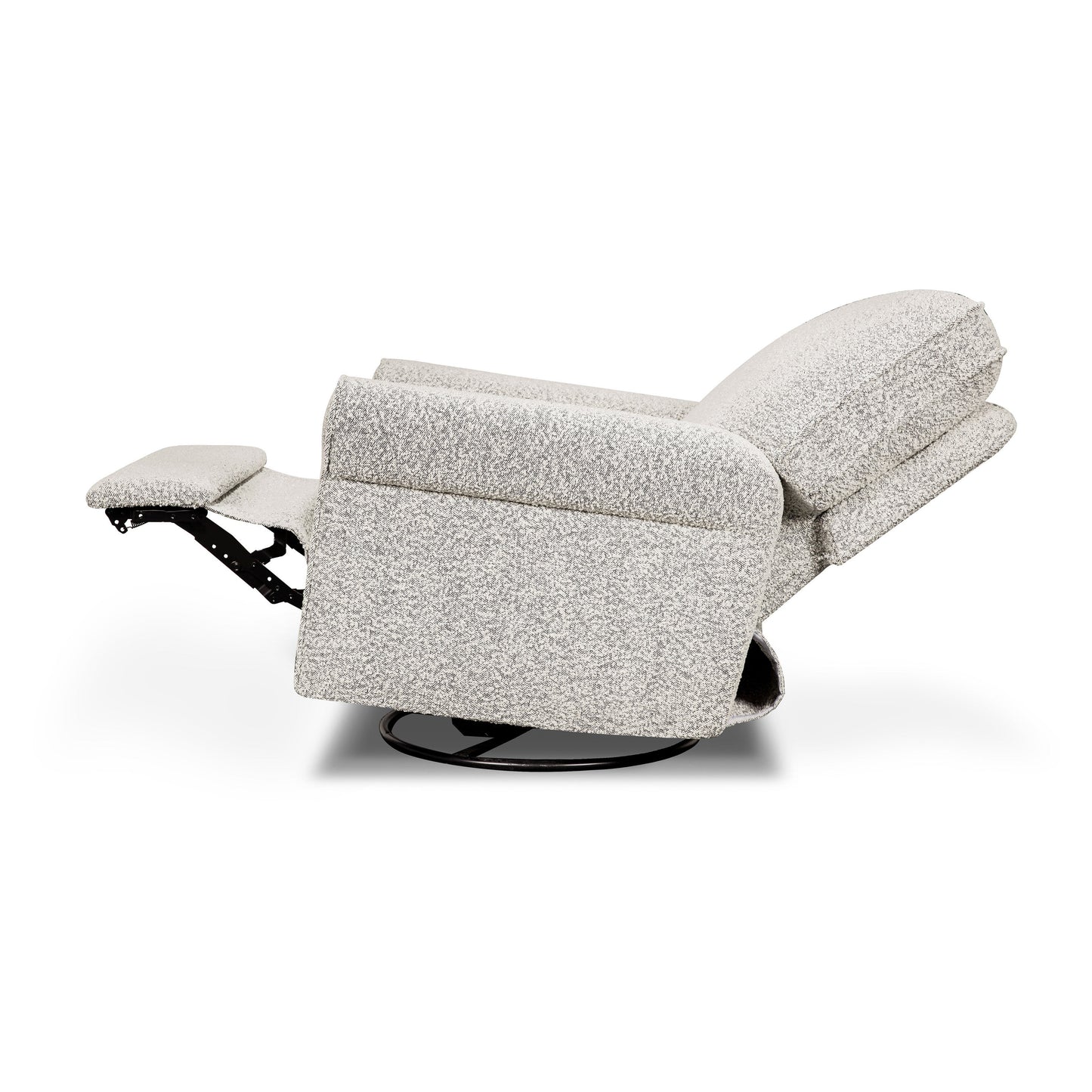 MONOGRAM BY NAMESAKE MONROE POWER RECLINER AND SWIVEL GLIDER IN BOUCLE Black White Boucle