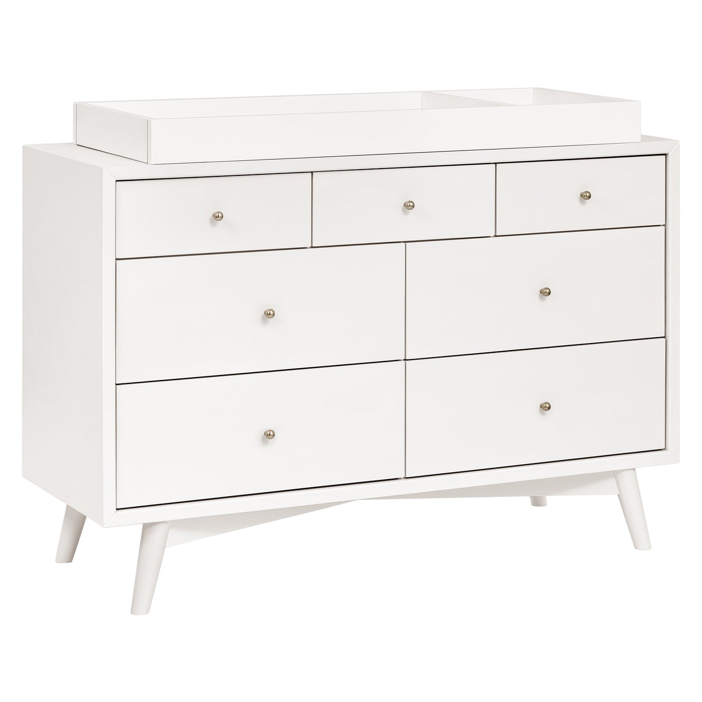 Palma 7-Drawer Double Dresser, Assembled in Warm White