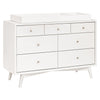 Palma 7-Drawer Double Dresser, Assembled in Warm White