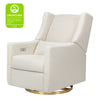 Kiwi Glider Recliner w/ Electronic Control and USB in Ivory Boucle w/Gold Base