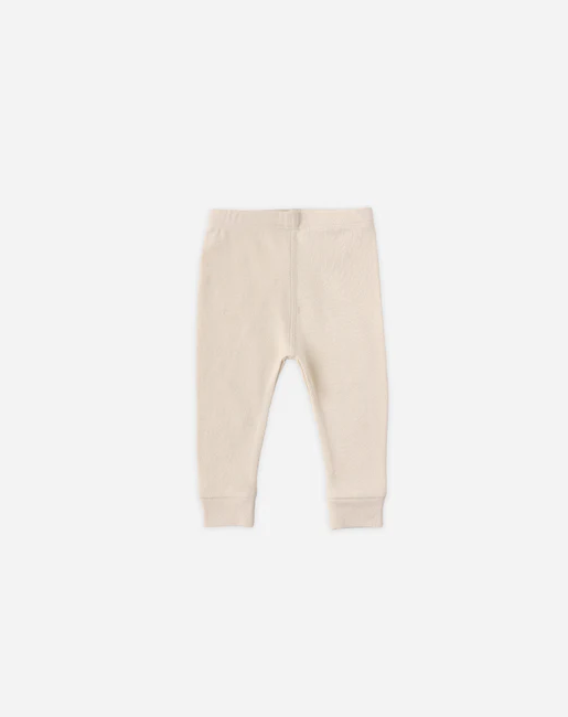 QUINCY MAE RIBBED LEGGING ECRU