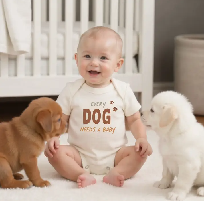 GRAPHIC BODYSUIT - EVERY DOG NEEDS A BABY