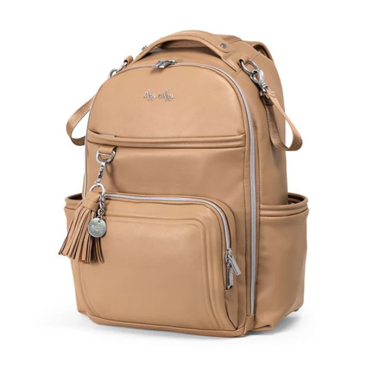 ITZY RITZY BOSS PLUS DIAPER BAG BACKPACK CHAI LATTE