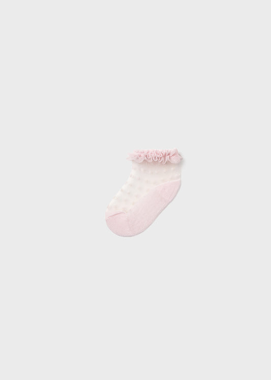 MAYORAL NEWBORN GIRL TULLE SOCKS- PINK