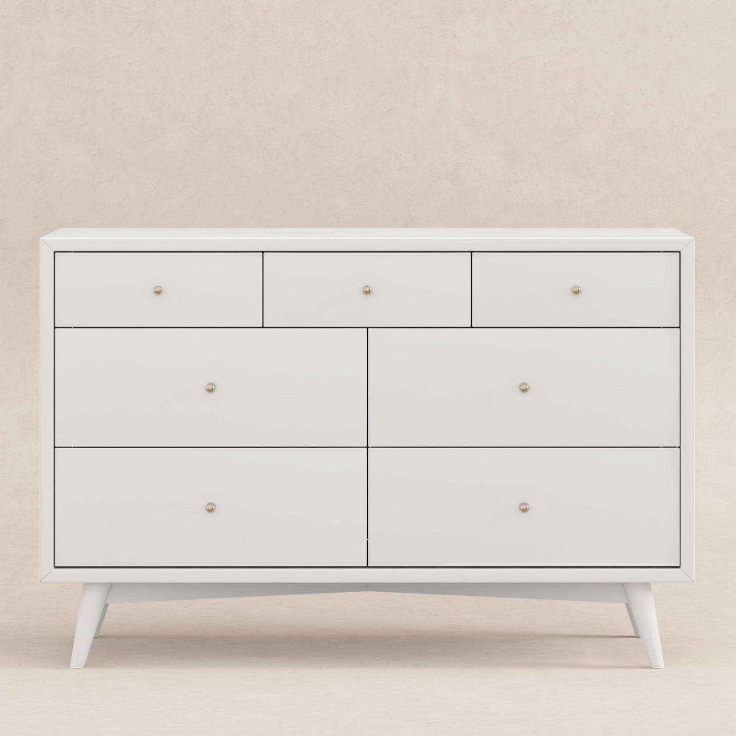 Palma 7-Drawer Double Dresser, Assembled in Warm White