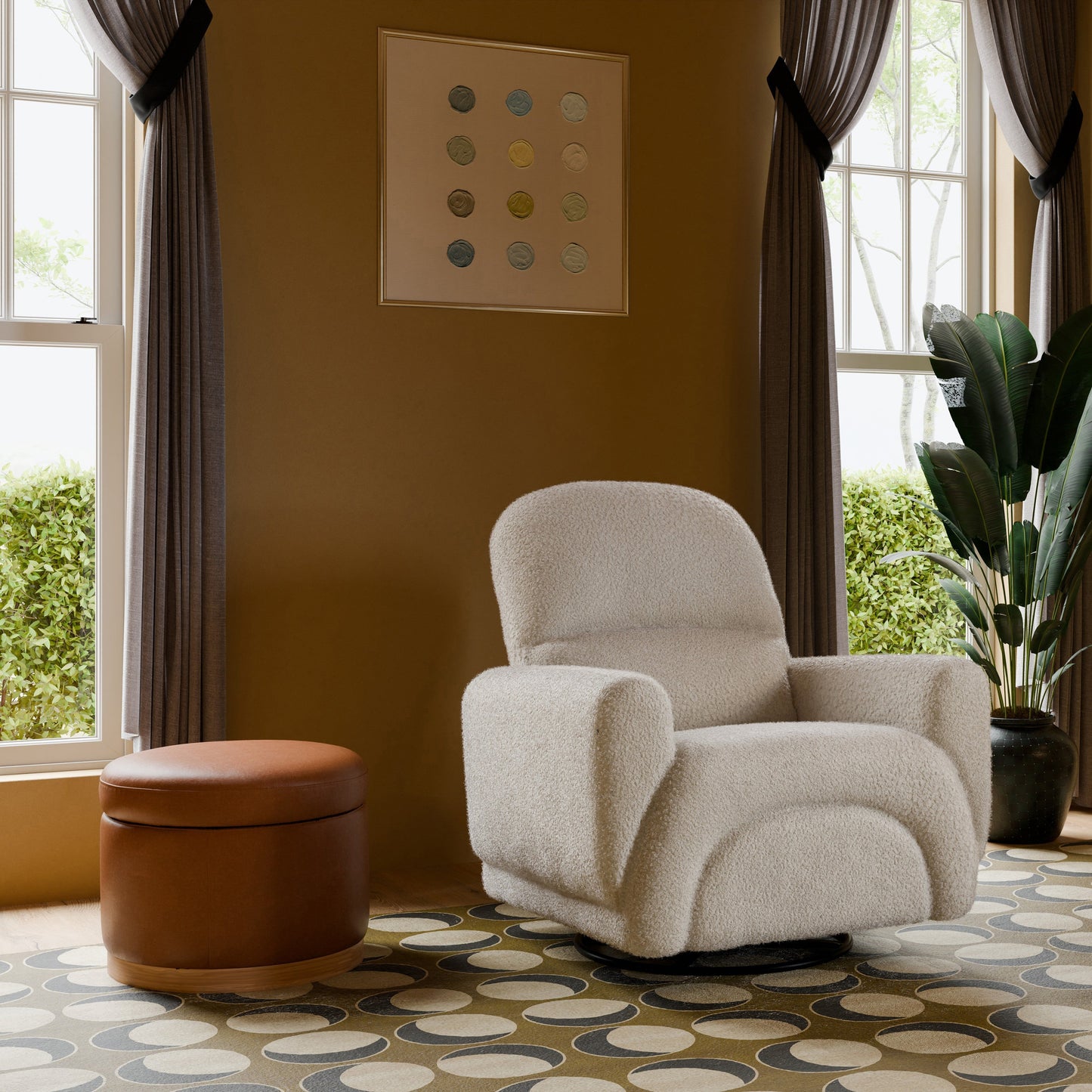 BABYLETTO NAKA STORAGE OTTOMAN IN VEGAN LEATHER