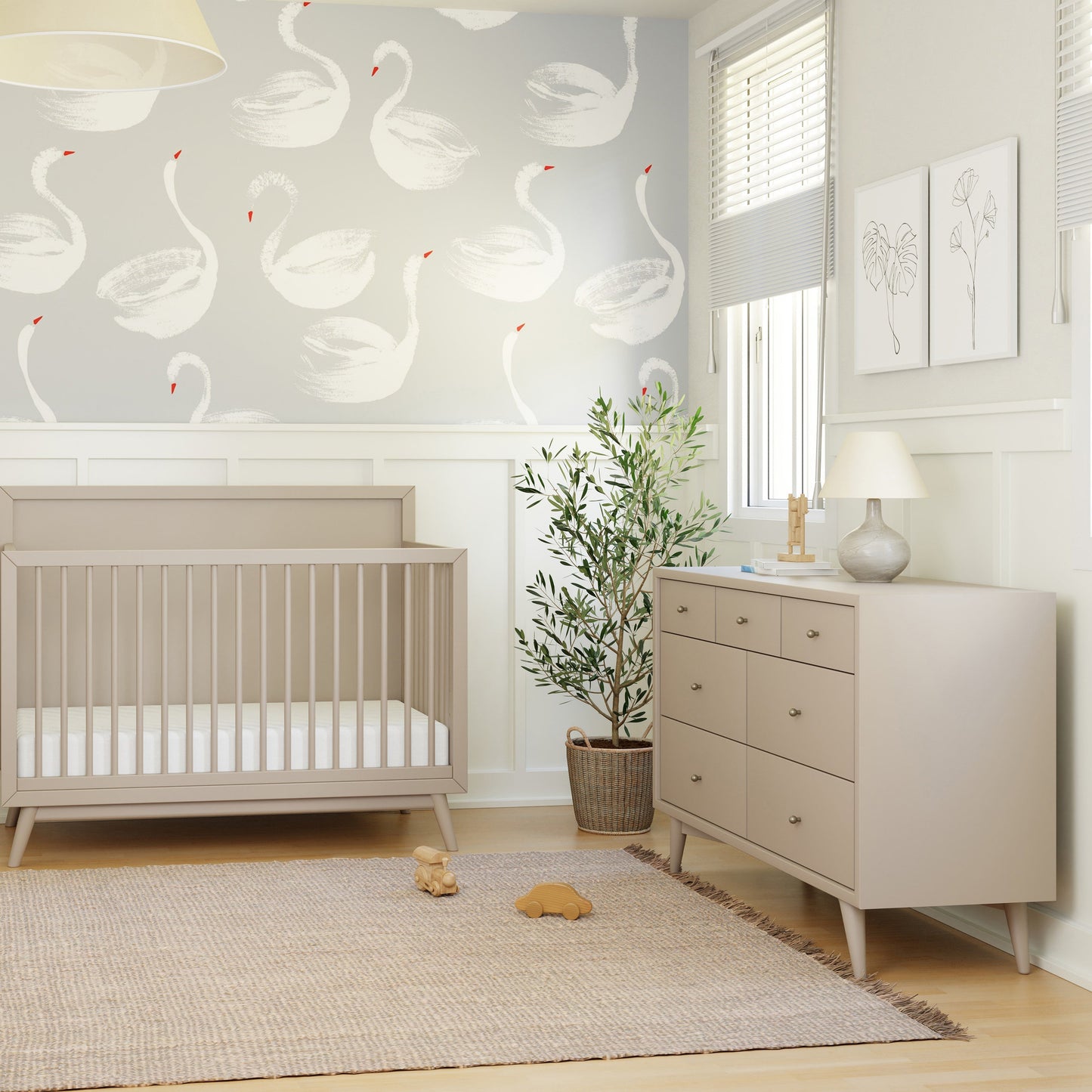 Palma 7-Drawer Double Dresser, Assembled in Warm White