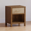 Eloise Nightstand, Assembled in Honey & Performance Sand Eco-Weave
